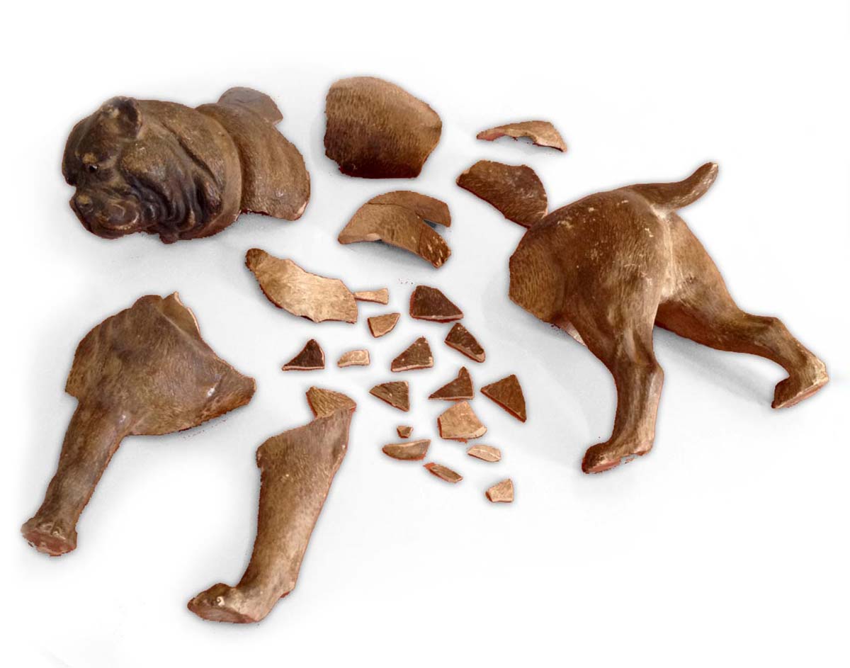 Broken Terra Cotta dog